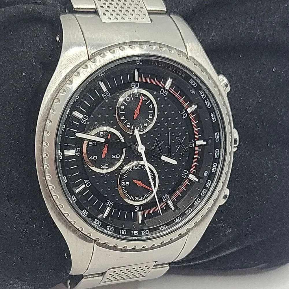 Armani Exchange AX1612 Men Silver Stainless Steel Analog Dial Quartz Watch BC469